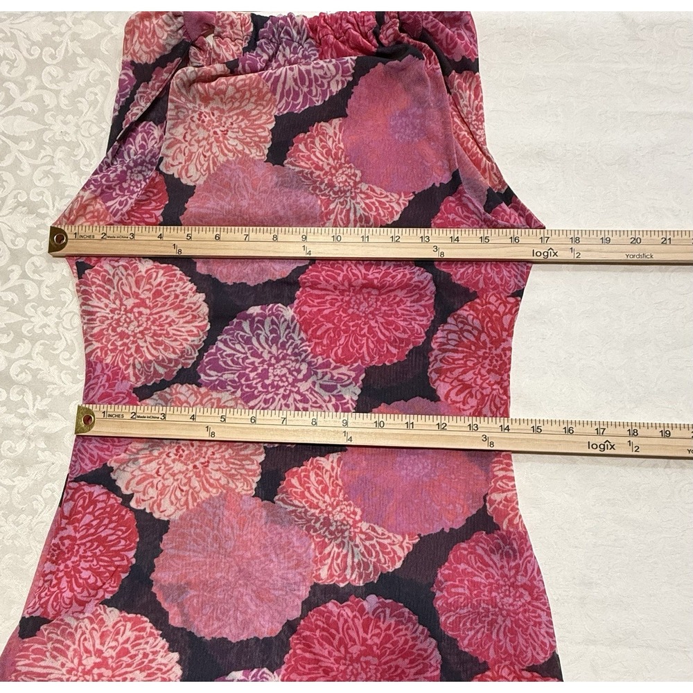 Sweet Pea Women's Top Size L Pink Floral Cowl Neck Sleeveless Bloomcore - Picture 5 of 7